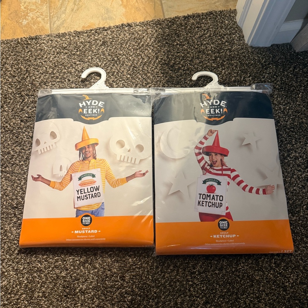 2pcs Adult Ketchup and Mustard Costume